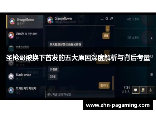 圣枪哥被换下首发的五大原因深度解析与背后考量