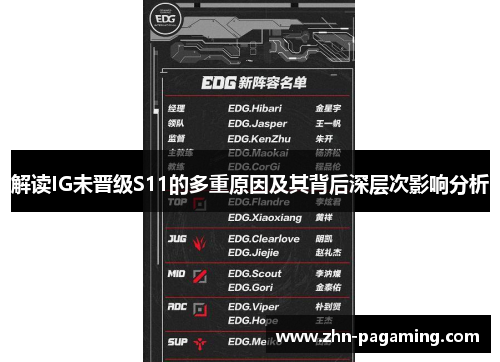 解读IG未晋级S11的多重原因及其背后深层次影响分析